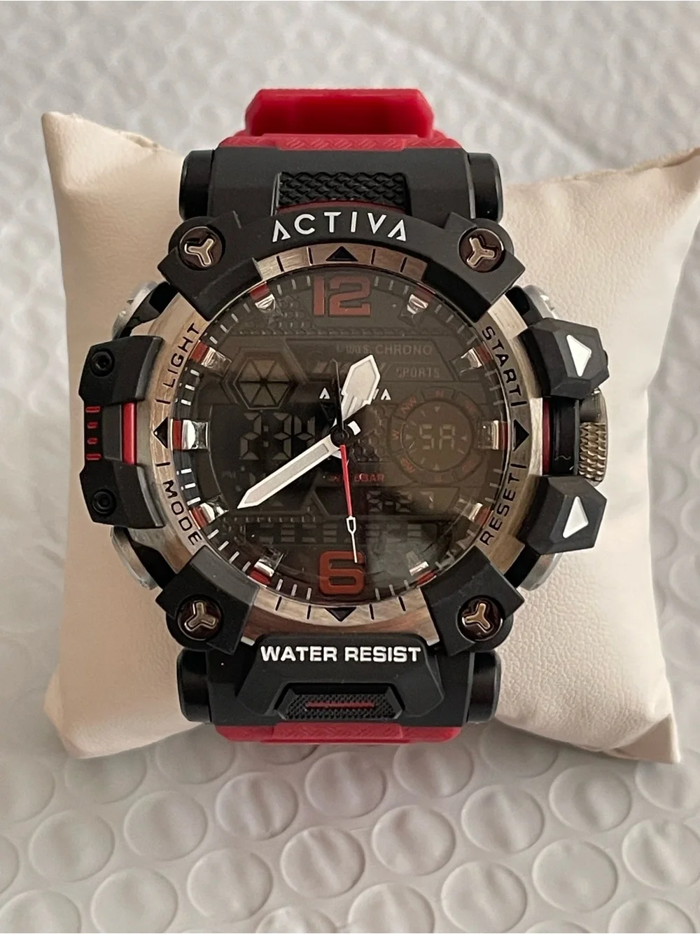 Activa X Invicta Analog & Digital Men's Watch - 49mm. Red & Black